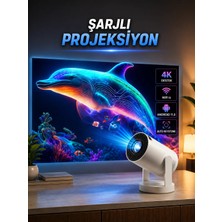 Decostyle Taşınabilir Sinema Oyun Projektörü Akıllı Projeksiyon Android 11