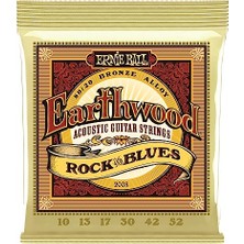 Esranın Dünyası Ernie Ball Rock And Blues Plain G Earthwood 80/20 Bronz Akustik Gitar Telleri 10-52 Kalınlık