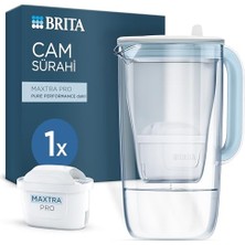 Esranın Dünyası Brıta Cam Su Arıtma Sürahisi 1x Maxtra Pro Pure Performance Filtreli - Açık Mavi (2,5l)