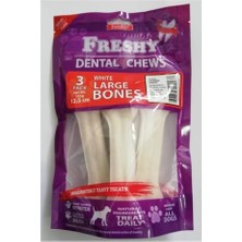 Esranın Dünyası Irem Freshy Beyaz Press Deri Köpek Çiğneme Kemiği. 55GR 3 Adet. 165GR