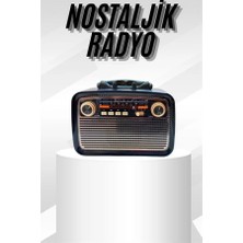 Teknoşık Müzik Kutusu Bluetooth Bağlantılı El Fenerli Nostaljik Tasarım Radyo