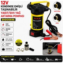 12V Kendinden Emişli Taşınabilir Yakıt/sıvı Yağ Aktarma Mazot Pompası  Kod : BHD00696