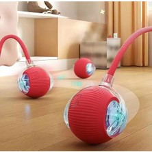 Esranın Dünyası Busstier Akıllı Kedi Oyuncağı, Otomatik Yuvarlanan Interaktif Top, Hareketli Kuyruk, USB Şarjlı, LED Işıklı, 3 Oyun Modu, Evcil Hayvanlar Için Eğlenceli Oyuncak