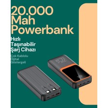 Feedback Taşınabilir Şarj Cihazı 20000 Mah | 22.5W Hızlı Şarj + Dijital Ekran + Kablo Dahil