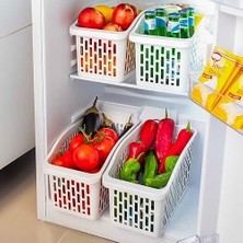 MarkEntegra Porsima Org-23 Jumbo 4 Lü Çok Amaçlı Plastik Dolap Içi Düzenleyici Saklama Kutusu Organizer Sepet