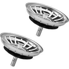 Esranın Dünyası 2 Adet Çöpmak Paslanmaz Çelik Sifon Süzgeci 8 cm Lavabo Evye Süzgeci Lavabo Gider Süzgeci