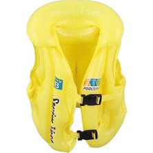 MarkEntegra Çocuklar Toka Yüzme Yeleği Hızlı Bırakma Yüzmek Ayarlanabilir Göğüs Kemeri Spor Salonu Için Rahat Yumuşak Pvc Çocuk Yüzen Mayo (Yellow)