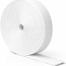 Esranın Dünyası Cırt Cırt Sabitleyici Kablo Düzenleyici - 5 Metre x 1cm | Kolay Kullanım, Bahçe ve Ev Için Pratik Çözüm (Beyaz)
