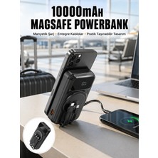 TeknoKapsül 15W Kablosuz Hızlı Şarjlı 10000 Mah Powerbank – Taşınabilir, LED Göstergeli