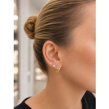 Sallantılı Üçgen Küpe - KP01024
