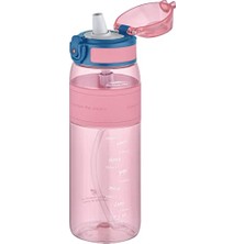 MarkEntegra Fiftyfifty Pipetli(Isırılamaz) 600 ml Silikon Gövde Tritan Su Matarası
