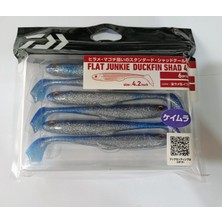 Daiwa Flat Junkie Duckfin Shad 4.2" Silikon Yem/6 Adet(Gold Lame Raw Sardine)