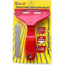 MarkEntegra Profesyonel Cam Kazıma Bıçağı, Sk5 Çelik Keskin Uç, Abs Ergonomik Sap, 100X18 Mm, 2 Yedek Bıçaklı Cam ve Yüzey Temizleme Aparatı