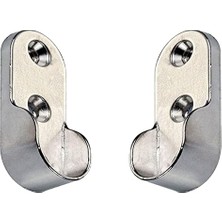 Esranın Dünyası BADEM10 Askı Flanşı Oval Dolap Elbise Askı Aparatı Krom 30 mm (2 Adet)