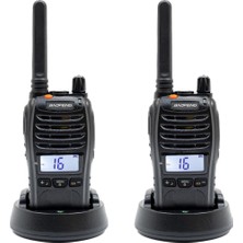 2'li Baofeng E88 Ekranlı PMR446 El Telsizi Yeni Tasarım Type-C Şarjlı | Kulaklık Hediyeli Set