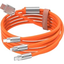 Feedback Çoklu Şarj Kablosu USB Type-C Ios Uyumlu 120W Hızlı Şarj Kablosu