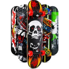 Esranın Dünyası Orta Boy Kaykay 60 cm 8 Katmanlı Canlı Desenli Kek Teker Kaymaz Skateboard 2406