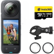 MarkEntegra X4 Motosiklet Paketi - 8k Su Geçirmez 360 Aksiyon Dijital Kamera, 4K Geniş Açılı Video, Çıkarılabilir Lens Korumaları, 135 Dakika Pil Ömrü, Ai Düzenleme, Stabilizasyon, Spor, Seyahat, Siyah