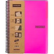 Esranın Dünyası Capricorn Neon Serisi, A4, 7 Konulu (5 Kareli, 2 Çizgili) 210 Yaprak Pp Kapaklı Spiralli Defter, Pembe