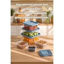 Porsima SA-645 6 Adet 12 Parça Derin Dondurucu Mikrodalga Saklama Kabı - Çok Amaçlı Erzak Saklama Kabı Seti