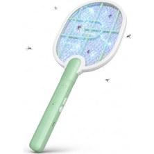 MarkEntegra Taşınabilir Sinek Öldürücü Mor Işık Tenis Raketi 21CM x 26CM Şarjlı Dekoratif Yatak Odası, Çocuk Odası, Bebek Odası Sinek Kovucu USB Şarjlı USB-016 (Yeşil)