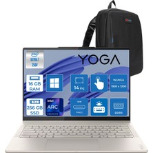 Lenovo Yoga 7 2-In-1 14ILL10 Intel Core Ultra 7 256V Aı 16GB Ddr5 256GB SSD  Intel® Arc™ Graphics 140V 14" Wuxga (1920X1200) OLED 600NITS Touch WIN11PRO Dokunmatik Bilgisayar 83JQ00GSTRP01+ZETTAÇANTA