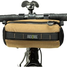 Esranın Dünyası PACK2RIDE Askme Gidon Bikepac Bisiklet Çantası -Suya Dayanıklı Kumaş-Geniş Hacimli- Içten Pedli - Dağ, Şehir,tur, Yol,gravel Bisikletlerine Uygun - Dayanıklı-Fonksiyonel ve 2,7l Kayote Kahverengi