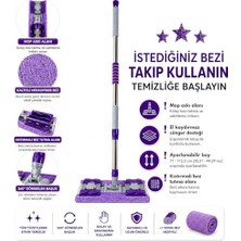 MarkEntegra Krafz Home Mandallı Mop – Teleskopik Saplı Yer Temizlik Mopu, Fayans, Seramik, Duvar ve Cam Temizliği Için, Istediğin Bezi Tak Kullan Sistemi, +1 Yedek Bez Hediyeli