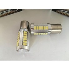 Esranın Dünyası Trendlıfeoto Mercekli 12V 93 LED Ampul 33 Ledli Beyaz Tek Duy Geri Vites Veya Park Ledi (2'li Paket)