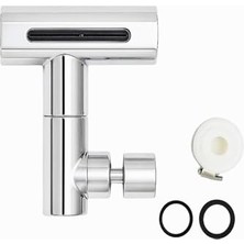 Esranın Dünyası 360° Dönebilen Çift Taraflı Lavabo Musluğu, Krom Kaplama, Başlık Batarya Su Tasarruflu, Pirinç Gövdeli, Banyo ve Mutfak Için Dayanıklı ve Şık Musluk