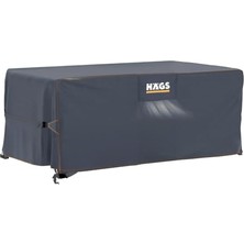 Esranın Dünyası Haegs Bahçe Mobilyası Örtüsü, 150-90-74CM, Ağır Hizmet Oxford Kumaş, Su Geçirmez, Dış Mekan Veranda Masa Örtüsü, Havalandırmalı Masa ve Sandalye Koruma Kılıfı Gri