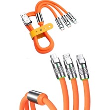 Feedback Çoklu Şarj Kablosu USB Type-C Ios Uyumlu 120W Hızlı Şarj Kablosu