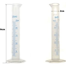 Esranın Dünyası 25ML Kısa Form Silindir Plastik Polipropilen Mezür Kabartma