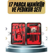 Feedback 17 Parça Manikür Pedikür Seti El Ayak Bakım Seti Tırnak Makası Törpü