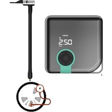 MarkEntegra Taşınabilir Şarjlı Hava Pompası, Basınç Göstergeli Lastik Kompresörü, LED Fenerli ve Powerbank Özellikli