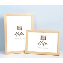 MarkEntegra Ahşap Resim Çercevesi, Masif Çerçeve,doğal Ahsap Rengi ile Fotograf, Resim Kolajları, Duvar Galerisi Dekoru Cercevesi (13X18)