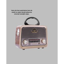 TeknoKapsül Nostalji Bluetooth Radyo Fm Am Sw Ahşap Eskitme Tasarım Yeni Nesil