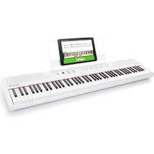 MarkEntegra Alesis Recital White Dijital Piano Klavye 88 Tuşlu Yeni Başlayanlar Için Yarı Ağırlıklı Tuşlu, Dahili Hoparlörlü ve Piano Dersli