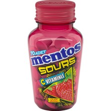 Mentos Sours Çilek Aromalı Şeker 49 gr *3'lü