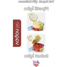 MarkEntegra 600 ml Kapasiteli Paslanmaz Çelik Termos, Pipetli ve Kulplu