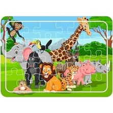MarkEntegra Lipyos Sevimli Hayvanlar 24 Parça Ahşap Puzzle 241983