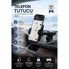 Yenilig Telefon Tutucu JX010 Araç Içi Telefon Tutucu 360° Dönebilen Vakumlu Dashboard Cam Telefon Standı Siyah Oto Aksesuarı