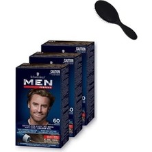 MarkEntegra Men Perfect 60 Kahve Erkek Saç Boyası 3’lü Set + Tarak Hediyeli