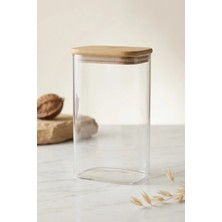 MİEN 1500ML Dikdörtgen Cam Kavanoz