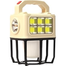 MarkEntegra 3 Modlu Şarjlı Kamp Lambası Solarlı 20 Watt LED Işık El Feneri Portatif Işıldak Gece Lamba PR9802B          [enerji Sınıfı A]