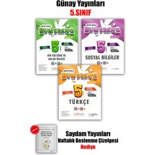 Günay Yayınları 2026 Yeni 5 Sınıf Bumerang Beceri Temelli- Sosyal Bilgiler - Din- Türkçe Konu Anlatımlı3 Lü Set Maarif Model 3