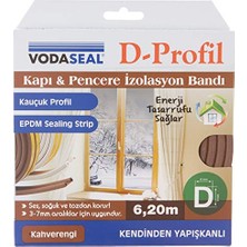 MarkEntegra Vodaseal 53.01.050 Kapı Pencere Izolasyon Bandı, Kendinden Yapışkanlı, Kahve
