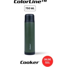 MarkEntegra Cooker Colorline 750 ml Paslanmaz Çelik Termos, Yeşil