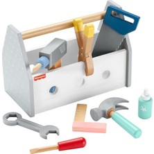 MarkEntegra Fisher-Price, 3 Yaş ve Üzeri Çocuklar Için 9 Ahşap Parçadan Oluşan Ahşap Tamir Kutusu ve Oyuncak Matkap, HYG50