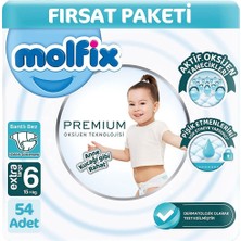 Molfix Premium 6 Beden Bebek Bezi Ultra Fırsat Paketi 54 Adet